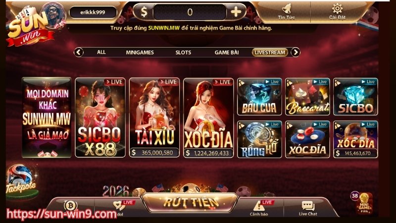 Các trò chơi live casino Sunwin hấp dẫn nhất