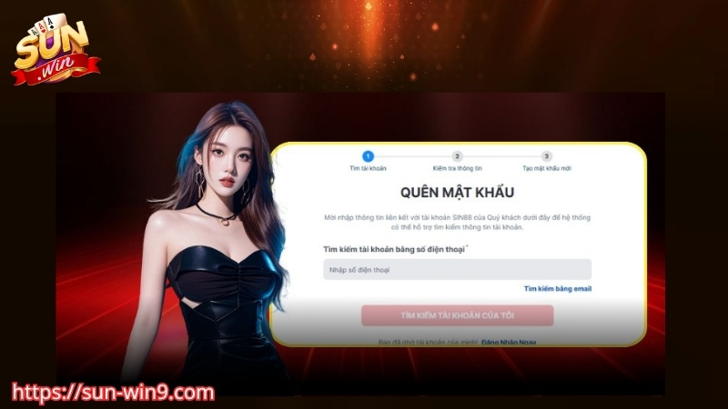 Hướng dẫn lấy lại mật khẩu Sunwin